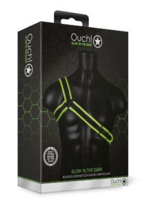 Ouch! Gladiator Harness Glow in the Dark - Small/Medium - Green