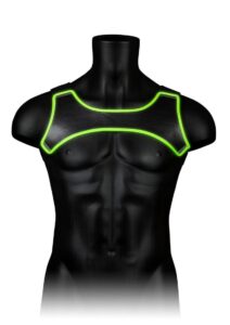 Ouch! Neoprene Harness Glow in the Dark - Small/Medium - Green