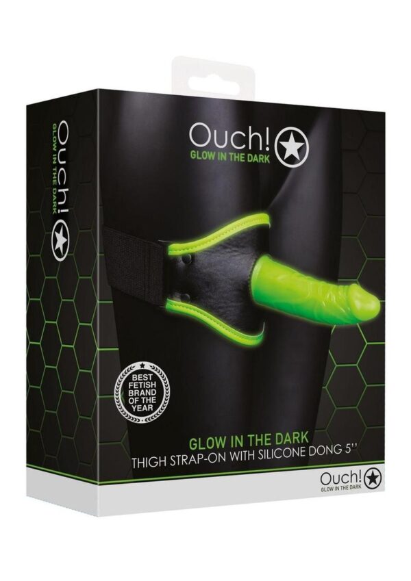 Ouch! Thigh Strap-On Glow in the Dark - Green