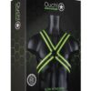 Ouch! Cross Harness Glow in the Dark - Small/Medium - Green