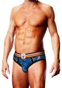 Prowler Spring/Summer 2023 Pixel Art Gay Pride Collection Brief - Large - Blue/Multicolor