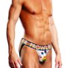 Prowler White Oversized Paw Jock - Large - White/Rainbow