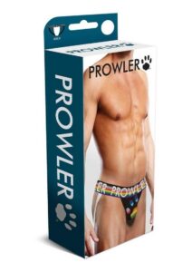 Prowler Black Oversized Paw Jock - Large - Black/Rainbow