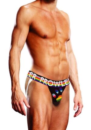 Prowler Black Oversized Paw Jock - Large - Black/Rainbow