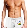 Prowler Oversized Paw Swimming Trunk - XXLarge - White/Rainbow