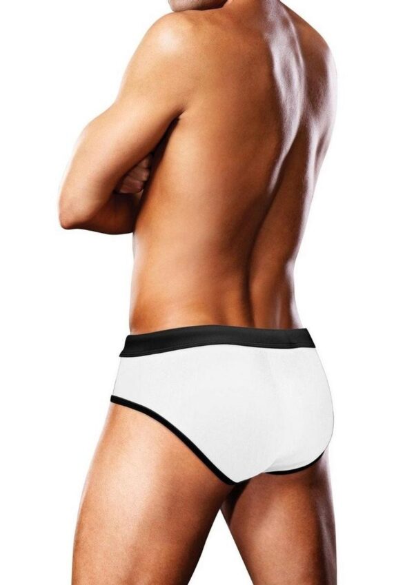 Prowler Oversized Paw Swimming Brief - Large - White/Rainbow