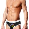 Prowler Oversized Paw Swimming Brief - XXLarge - Black/Rainbow