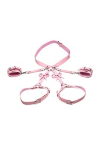 Strict Bondage Harness with Bows - XLarge/XXLarge - Pink