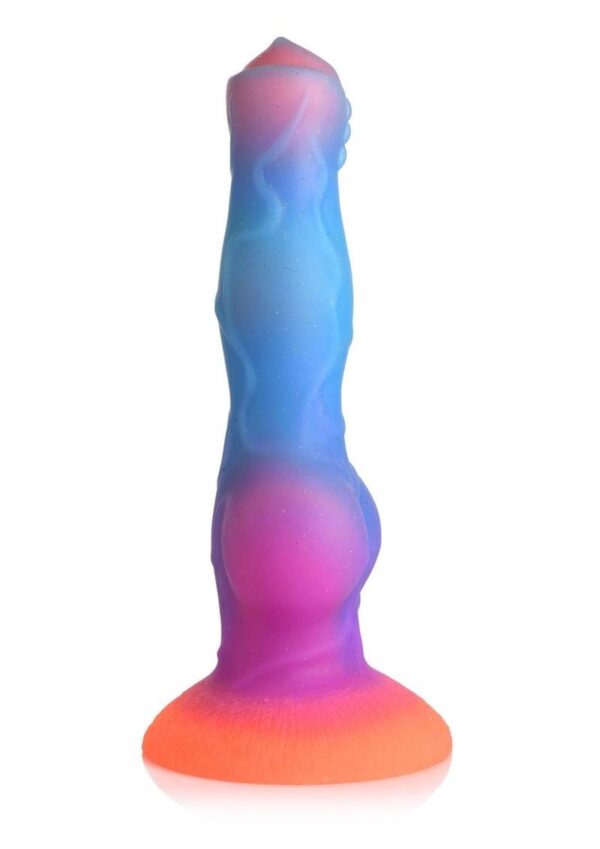 Creature Cocks Space Cock Glow in The Dark Silicone Alien Dildo - Orange/Purple/Blue