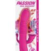 Passion Dual Massager Heat Up Rechargeable Silicone Rabbit Vibrator - Pink