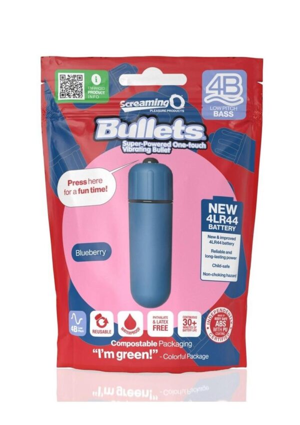 Screaming O 4B Bullet Vibrator - Blueberry