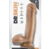 Dr. Skin Mr. Mark Dildo with Balls and Suction Cup 7in - Caramel