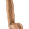 Dr. Skin Mr. Mark Dildo with Balls and Suction Cup 7in - Caramel