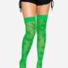 Leg Avenue 420 Net Thigh High - O/S - Green