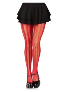 Leg Avenue Harlequin Net Tights - O/S - Red