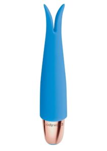 Bodywand Mini Vibes Flit Rechargeable Silicone Clitoral Stimulator- Blue