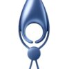 Satisfyer Men Sniper Rechargeable Silicone Vibrating Cock Ring - Gray/Blue