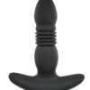 Playboy Trust the Thrust Rechargeable Silicone Thrusting Anal Plug with Remote Control - Black