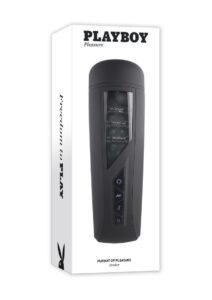 Playboy Pursuit of Pleasure Rechargeable Textured Vibrating Stroker - Black