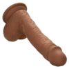 Silicone Studs Dual Density with Suction Cup Base 6.25in - Chocolate
