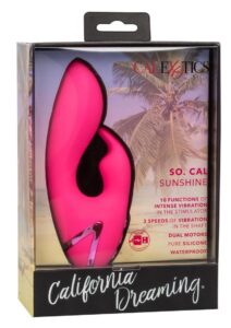 California Dreaming So. Cal Sunshine Rechargeable Silicone Rabbit Vibrator - Pink