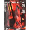 Creature Cocks Hell Kiss Twisted Tongues Silicone Dildo - Red/Black