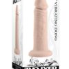 Vibrating Rechargeable Silicone Dildo 6in - Vanilla