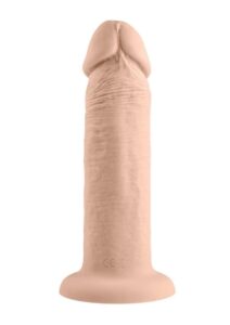 Vibrating Rechargeable Silicone Dildo 6in - Vanilla