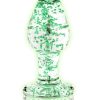 Ouch! Glass Butt Plug Glow in the Dark - Medium - Green
