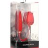 Bloomgasm Romping Rose 10X Rechargeable Silicone Suction Rose and Thrusting Vibrator - Red