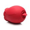 Bloomgasm Double Tease Rose 10X Rechargeable Silicone Sucking and Licking Stimulator - Red