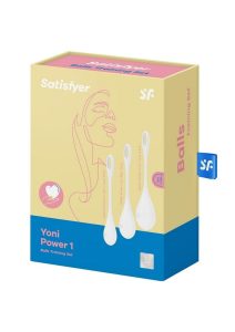 Satisfyer Yoni Power 1 Silicone Weighted Ben Wa Balls Set - White