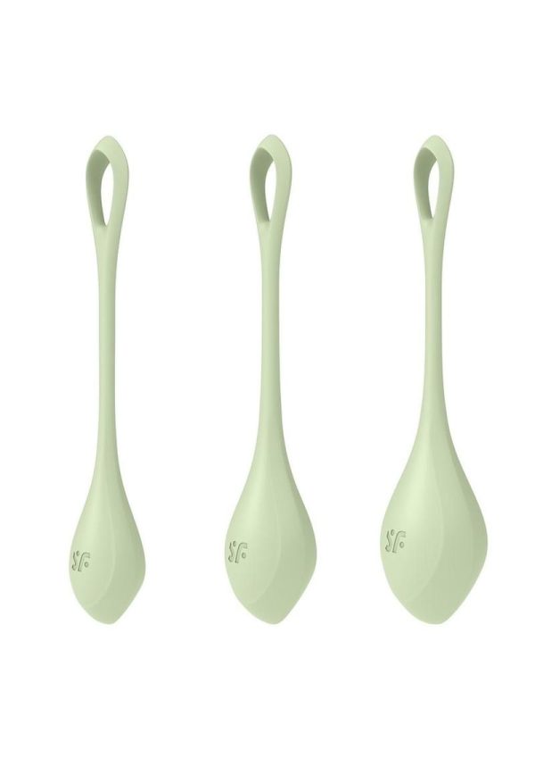 Satisfyer Yoni Power 2 Silicone Weighted Ben Wa Balls Set - Light Green