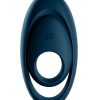 Satisfyer Glorious Duo Silicone Vibrating Cock and Ball Ring - Blue