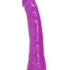 RealRock Slim Glow in the Dark Dildo with Suction Cup 6in - Purple