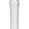 Blue Line Clear Textured Penis Enhancing Sleeve Extension 6.5in - Clear