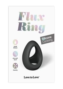 Flux Ring Silicone Cock Ring - Black Onyx