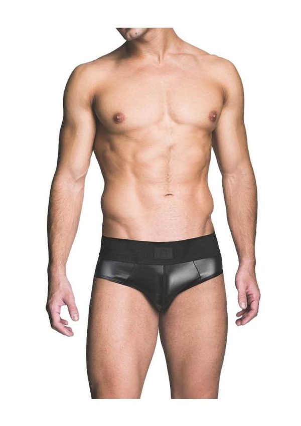 Prowler Red Wetlook Brief - XLarge - Black