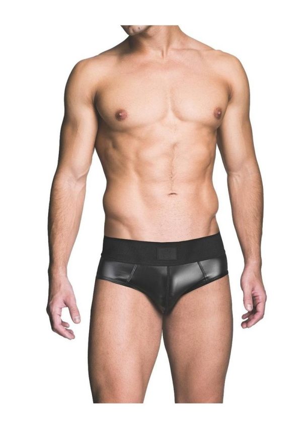 Prowler Red Wetlook Ass-Less Brief - XXLarge - Black