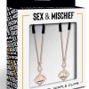 Sex and Mischief Brat Pearl Nipple Jewelry - Rose Gold/White