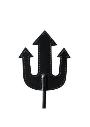 Rouge Devil Leather Riding Crop - Black