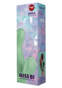 Miss Bi Silicone Rabbit Vibrator Jewels Limited Edition - Jade Green