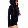Leg Avenue Comfy Cat Ultra-Soft Velvet Plush Zip Up Romper with Bell Zipper Pull