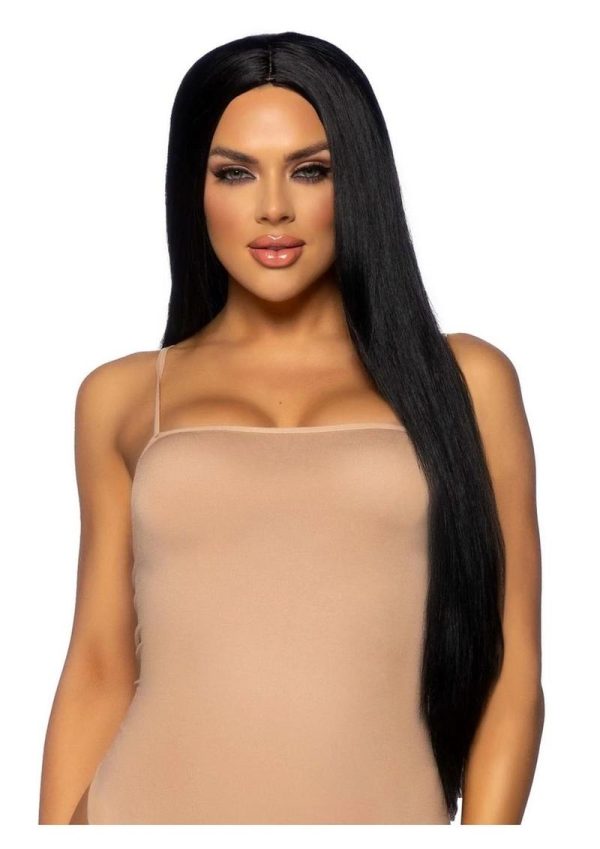 Leg Avenue Long Straight 33 Center Part Wig - O/S - Black