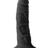 Colours Pleasures Silicone Thin Dildo 5in - Black