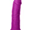 Colours Dual Density Girth Silicone Dildo 7in - Purple