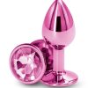 Rear Assets Aluminum Anal Plug - Small - Pink