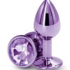 Rear Assets Aluminum Anal Plug - Small - Purple