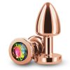 Rear Assets Aluminum Anal Plug - Petite - Rose Gold/Rainbow