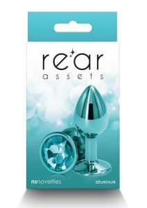 Rear Assets Aluminum Anal Plug - Small - Teal